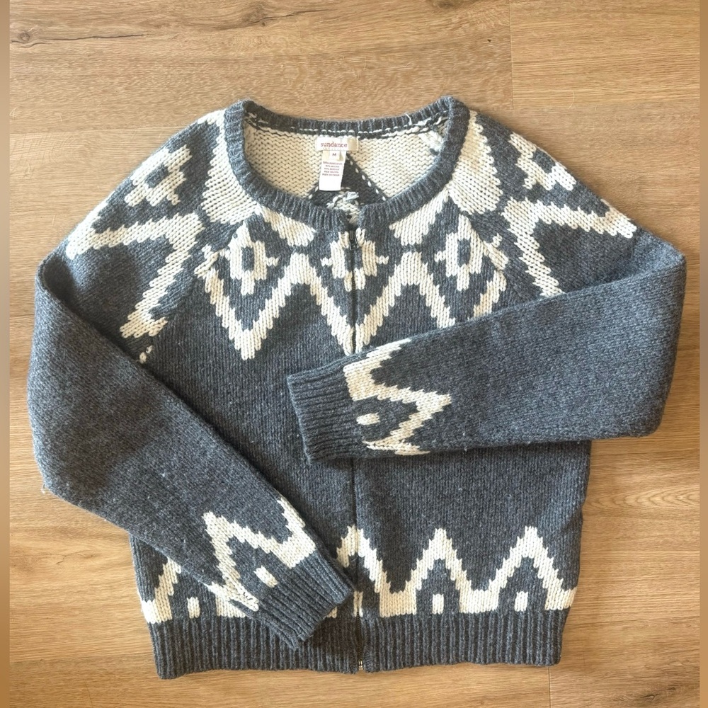 Sundance Wool Holiday Sweater Cardigan